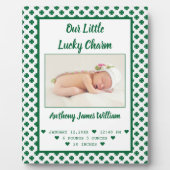 Plaque Photo St. Patrick's Faire-part de naissance Baby boy Pho (Devant)