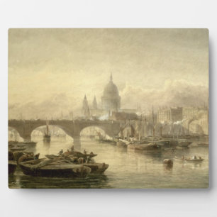 Plaque Photo St. Paul's Cathedral and London Bridge from the Su