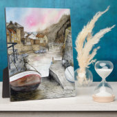 Plaque Photo Staithes, North Yorkshire, Angleterre Aquarelle (Côté)