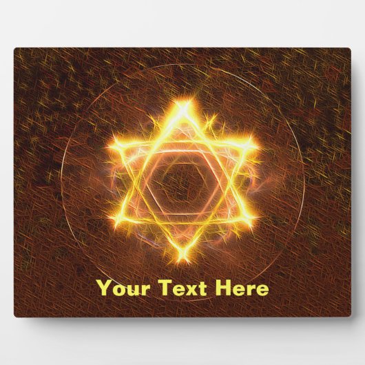 Plaque Photo Starfire Fractal Magen David (Devant)