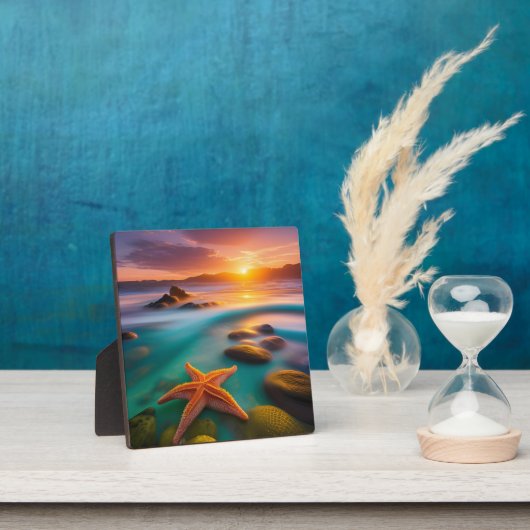 Plaque Photo Starfish sur la plage à Dawn (Insitu)