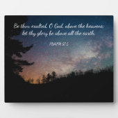 Plaque Photo Starry Night Sky Silhouette Scripture (Devant)