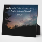 Plaque Photo Starry Night Sky Silhouette Scripture (Côté)