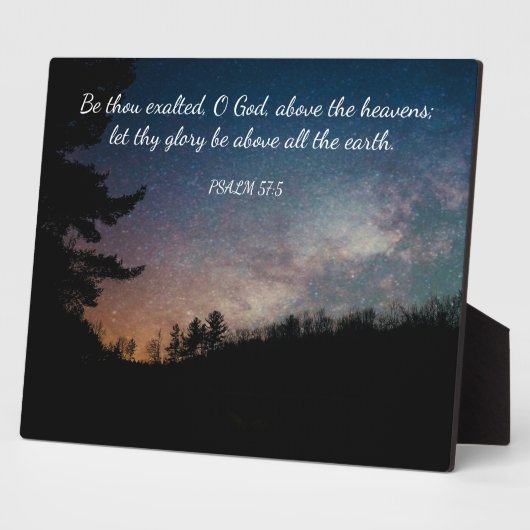 Plaque Photo Starry Night Sky Silhouette Scripture (Côté)