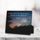 Plaque Photo Starry Night Sky Silhouette Scripture