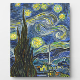 Plaque Photo Starry Night Van Gogh