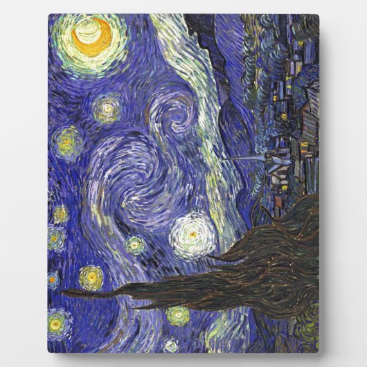Plaque Photo Starry Night, Vincent Van Gogh. (Devant)