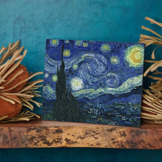 Plaque Photo Starry Night Vincent van Gogh Art Peinture (Côté)