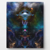 Plaque Photo Station spatiale Art Fractal Ansarious (Devant)