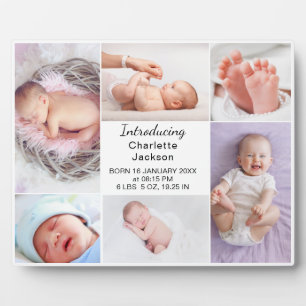 Plaque Photo Statistiques de naissance de bébé nouveau-né et pl