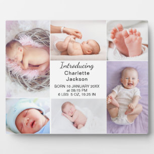 Plaque Photo Statistiques de naissance de bébé nouveau-né moder