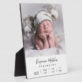 Plaque photo Statistiques de naissance du nouveau- (Côté)