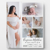 Plaque Photo Statistiques sur la naissance du nouveau-né Cinq p (Devant)