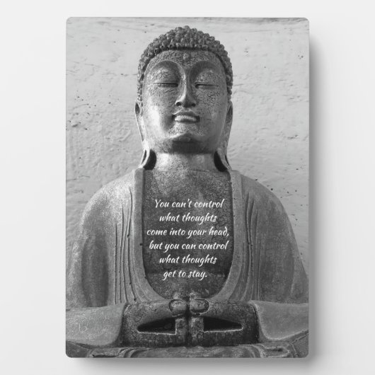 Plaque Photo Statue de Bouddha antique, inspiration - chevalet  (Devant)