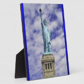 Plaque Photo Statue de la Liberté, Ellis Island, New York (Côté)