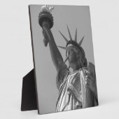 Plaque Photo Statue noire et blanche de Liberty New York (Côté)