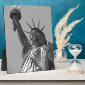 Plaque Photo Statue noire et blanche de Liberty New York (Côté)