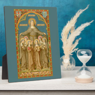 Plaque Photo Ste Claire d'Assise & religieuses (SAU 027) 8"x12"