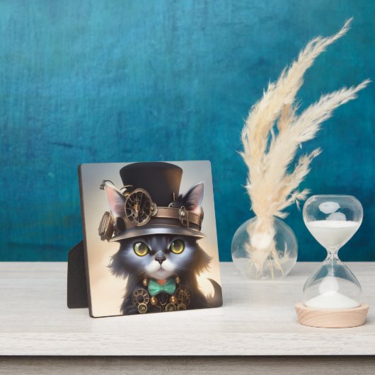 Plaque Photo Steampunk Kitten (Insitu)