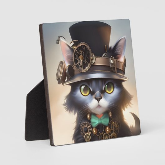 Plaque Photo Steampunk Kitten (Recto)