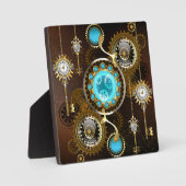 Plaque Photo Steampunk Rusty Background (Recto)