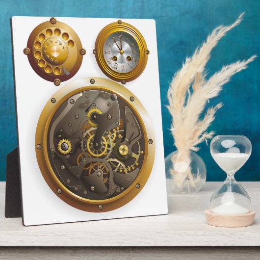 Plaque Photo Steampunk Uhr (Côté)