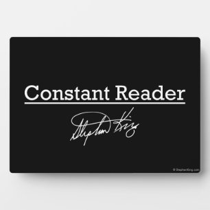 Plaque Photo Stephen King, Lecteur constant