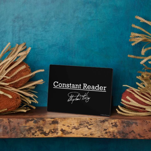 Plaque Photo Stephen King, lecteur constant (Côté)