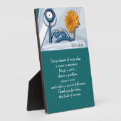 Plaque Photo Stethoscope et Daisy Nurse Appréciation Cadeau (Côté)