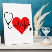 Plaque Photo Stéthoscope Heartbeat (Côté)