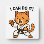 Plaque Photo Sticker Karate Cat (Devant)