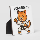 Plaque Photo Sticker Karate Cat (Recto)