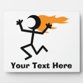 Plaque Photo Stickman à tête flamboyante (Devant)