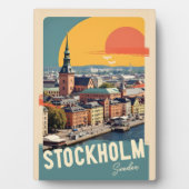 Plaque Photo Stockholm Suède (Devant)