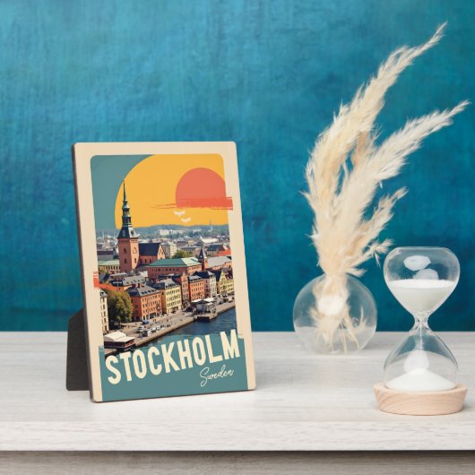Plaque Photo Stockholm Suède (Côté)