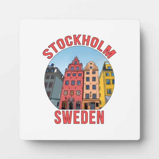 Plaque Photo Stockholm Suède (Devant)