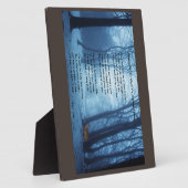 Plaque Photo Stopper By The Woods par : Robert Frost (Côté)