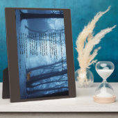 Plaque Photo Stopper By The Woods par : Robert Frost (Côté)