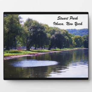 PLAQUE PHOTO STUART PARK, ITHACA, N.Y.