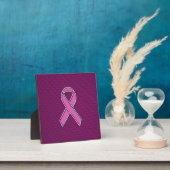 Plaque Photo Style Chrome Pink Ribbon Sensibilisation Fibre de  (Insitu)