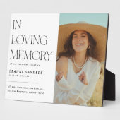 Plaque Photo Stylish In Loving Memory Letting Photo Remembrance (Côté)