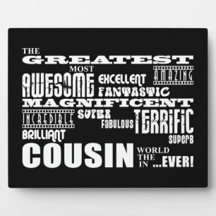 Plaque Photo Stylish Modern & Fun Cousins : Greatest Cousin