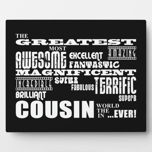 Plaque Photo Stylish Modern & Fun Cousins : Greatest Cousin (Devant)