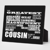 Plaque Photo Stylish Modern & Fun Cousins : Greatest Cousin (Côté)