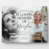 Plaque Photo Stylo Funeral Memorial avant & après photo (Devant)