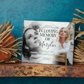 Plaque Photo Stylo Funeral Memorial avant & après photo (Côté)