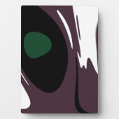 Plaque Photo Submersion : Noir Abstrait, Blanc, Violet & Vert (Devant)