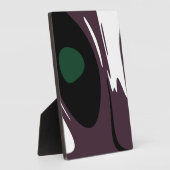 Plaque Photo Submersion : Noir Abstrait, Blanc, Violet & Vert (Côté)