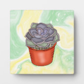 Plaque Photo Succulent à main (Devant)