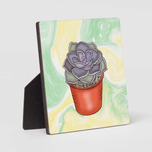 Plaque Photo Succulent à main (Recto)